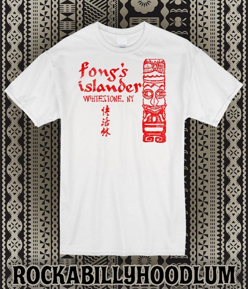 

Retro Tiki Art Tee T Shirt Bar Mug Restaurant Fongs Islander Whitestone NY Unisex T-Shirt L