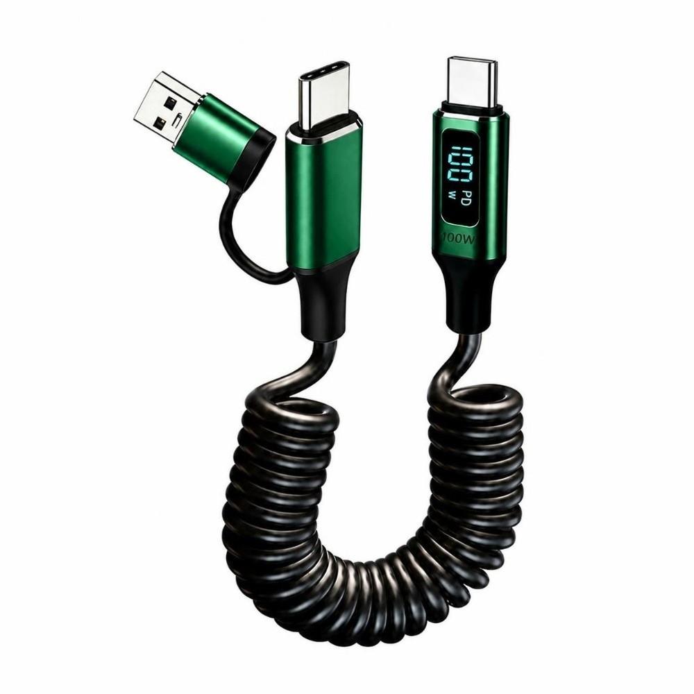 Data Transfer Digital Display Cord 100W Fast Charging Charging Line Laptop Charging