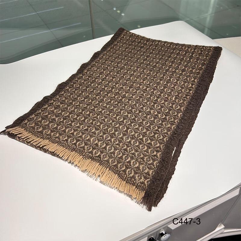 G·TENNA NX-C447 Unisex Cashmere Scarf with Coin Motif