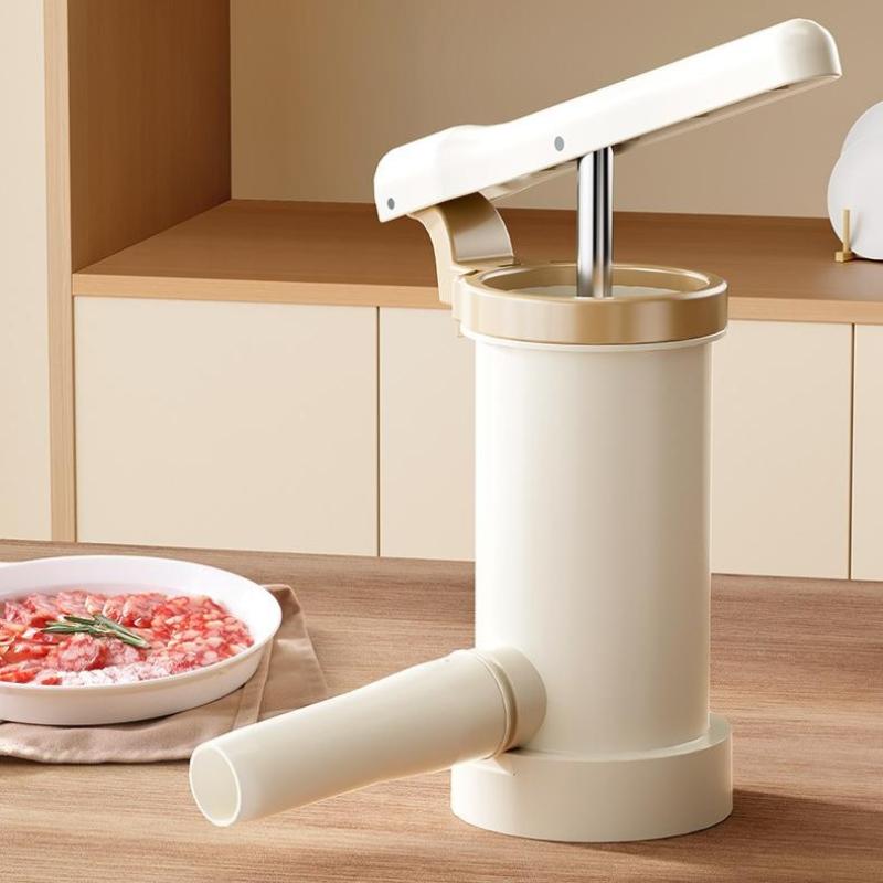 Homemade Sausage Maker With Stuffing Pipe Manual Fast Meat Stuffer Filling Machine Large Capacity Heavy Duty Kitchen Tools