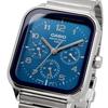 CASIO Standard Round Rectangle 24-Hour Display Multifunction Analog Men's Watch MTP-M306D-2AV Blue