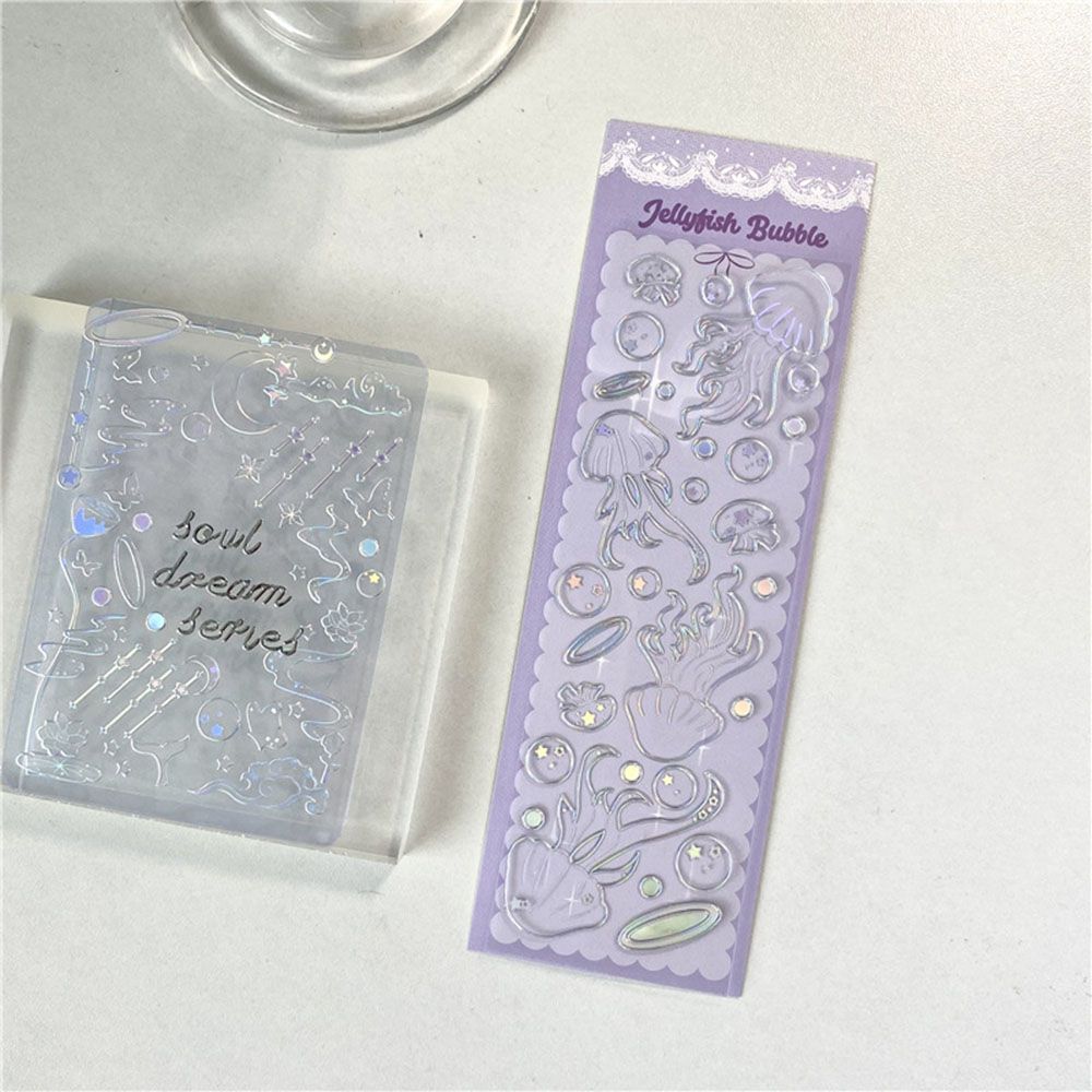 Hand Account Shiny Moon Love Dreamland Series Scrapbook Decorative Stickers PET Sticker Stickers