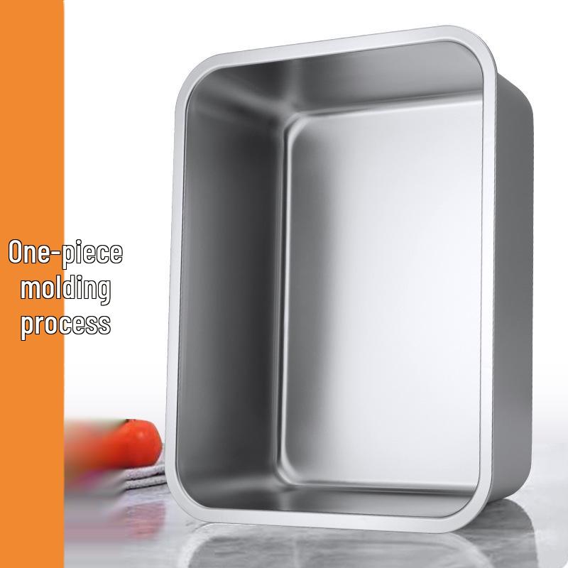 Prostokątny Pojemnik na Lunch ze Stali Nierdzewnej 304 z Pokrywką i Kwadratową Tacką