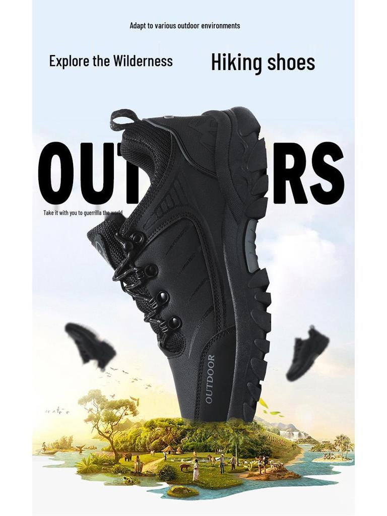 Men's Low-Cut Non-Slip Outdoor Hiking Shoes - Versatile, Wear-Resistant for Camping and Walking