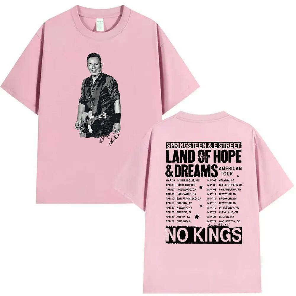Bruce Springsteen Land of Hope & Dreams Tour 2026 T Shirt Men's Women Hip Hop Rock Short Sleeve T-shirts Retro Gothic Clothing T-shirt