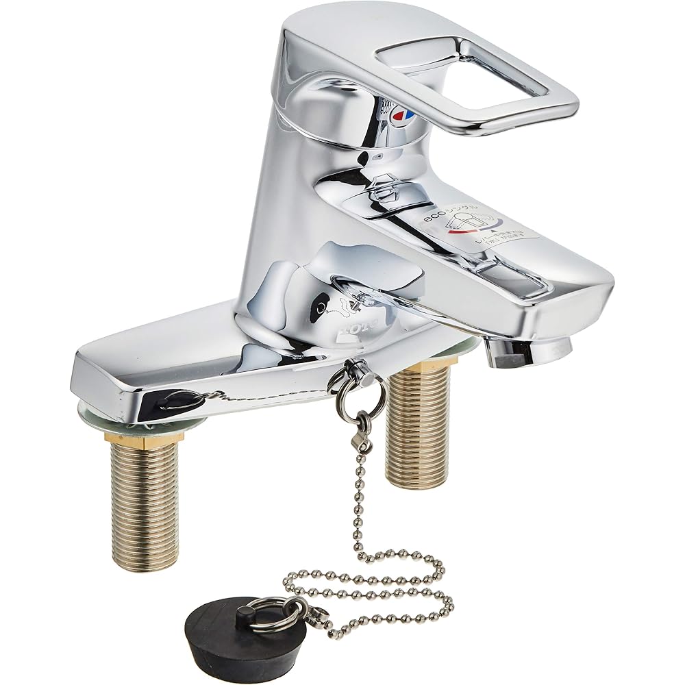 TOTO TLHG30EGR Washroom Faucet with Stand, 2 Holes, Eco Single Rubber Stopper Type (Replacement) ...
