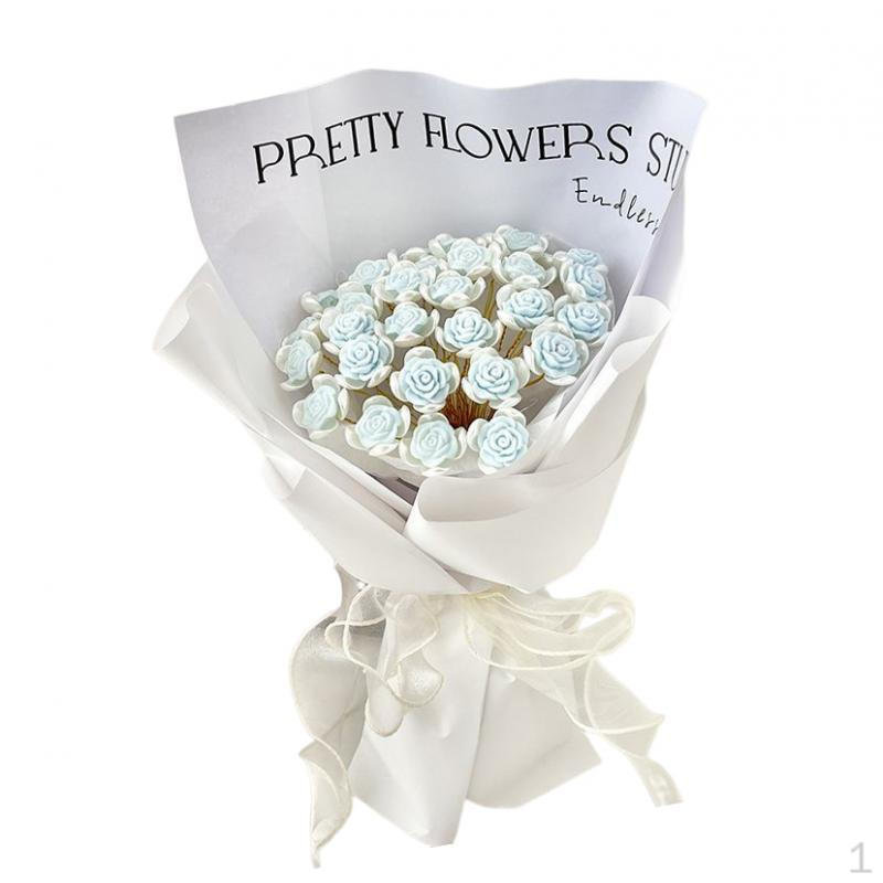 

Bouquet Making Materials DIY Set Floral Arrangements Handmade Flower Craft Roses синій