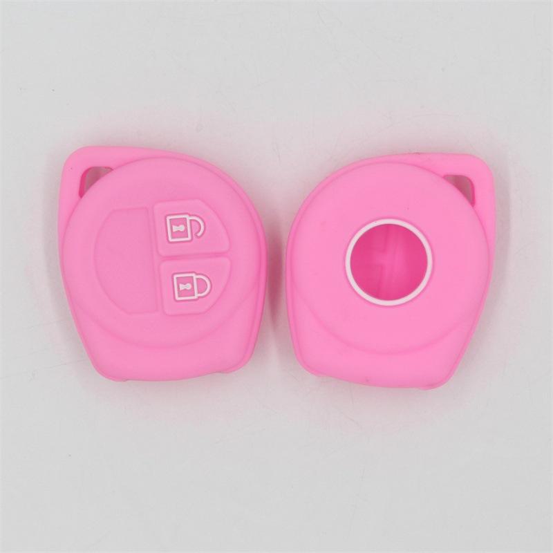 Silicone Key Bag for Suzuki SX4 2 Button Car Key - Perfect Fit for New Alto Swift, Protective Shell