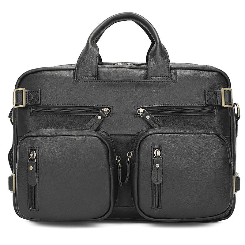 

Jiameda Retro Men s Genuine Leather Oil Wax Briefcase Computer Bag