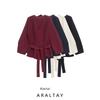 Araltay New Arrival Fashion Style Women's Clothing Fashion All-Match Minimalist with Belt Padded Shoulder Accessories Knitting 9598128