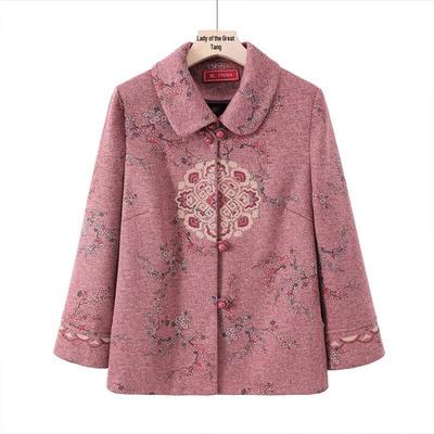 YUZHAOLIN Women's Mid-Aged/Elderly Casual Wool Blend Jacket
