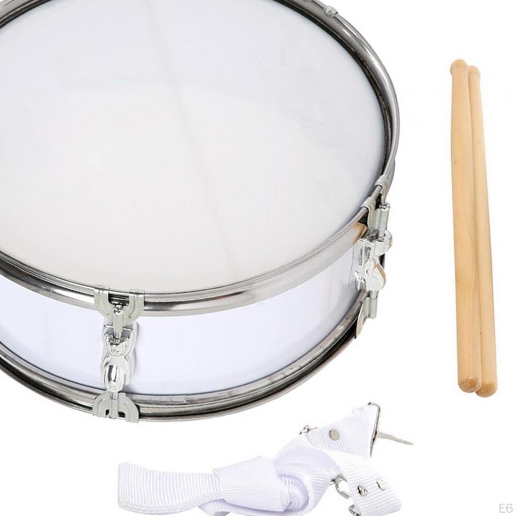 13 Inch Snare Drum Musical Drums with Drumsticks, Educational Toys, Light Percussion Instrument,