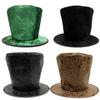 Extra Tall Flat Top Magician Hat Soft Stage Performance Hat  Party Festival Headpiece