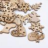 100pcs/set Christmas Wood Chips DIY Handicraft Accessories