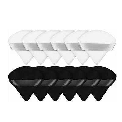12pcs Triangles Powder Puffs Sponge Face Makeup Puff Cosmetic Tool for Loose Powder Foundation