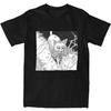 Junji Ito Anime T-Shirt Japanese Horror Cat Trending T-Shirts Short Sleeves Tshirt Summer Pure Cotton O Neck Oversize Clothing