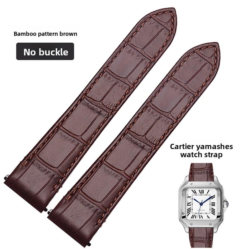 Cinturino per orologio in pelle di mucca di alta qualità Per Cartier Santos WSSA0010 WSSA0018 uomo donna Rilascio rapido Braccialetto in vera pelle 19mm 21mm
