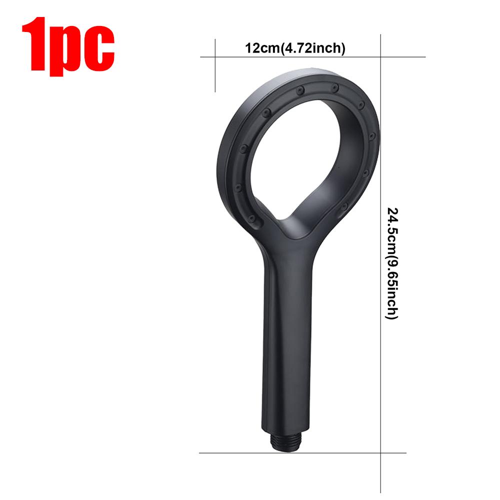 

1-3Pcs Round Bathroom Spray Big Panel Shower Head Pressurized Handheld Rainfall Showerhead Set Black ABS Fall-resistant Nozzle