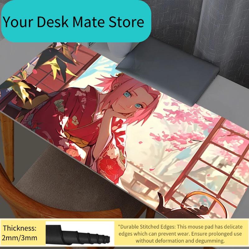 Naruto Sakura Haruno Mouse Pad Anime Mouse Pads Gaming Accessories Mousepad Gamer PC Completo Computer Keyboard Desk Mat Varmilo