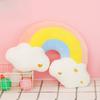 Nordisches Regenbogen-Wolken-Stern-Plüschkissen für Mädchenzimmer-Dekoration