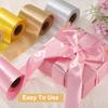25 Yards Satin Ribbon 4 Inch Single Face Gift Wrap Bow Satin Ribbons for Christmas Wedding Birthday Party Decoration DIY Craft