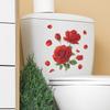 Romantischer Roter Rosen Home Badezimmer Toilette Dekorativer Aufkleber