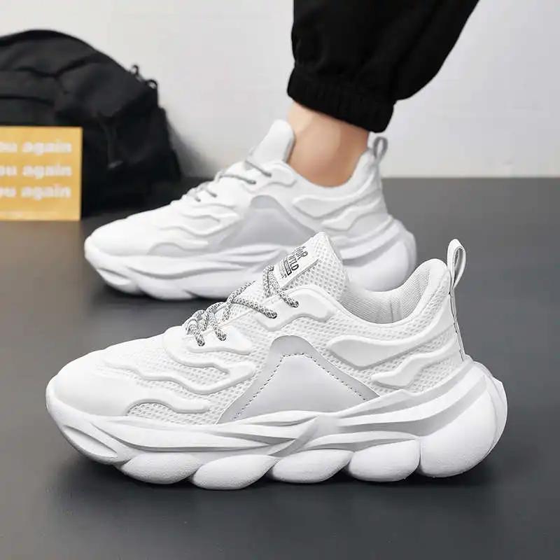 Black Height Increasing Women's Black Shoes Casual Rainbow Women's Sneakers Luxury Women's Sapatenis Sports Products