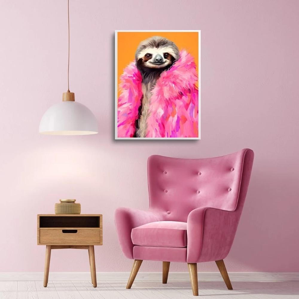 Colorful Animal Fashion Art Poster Prints Maximalist Wall Art Canvas Painting Portraits Cute Hipster Print Wall Art Home Decor