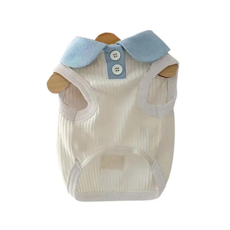 Summer Pet Dog Cute Shirt Breathable Solid Color Puppy Vest for Small Medium Large Dogs Cat Chihuahua Clothes New Design
