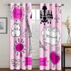 Modern Personal Pink Girl Shopping Pattern Thick Shade Window Curtains Living Room Bedroom High Shading Curtain Various Styles
