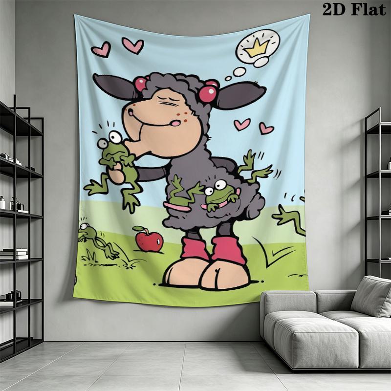 Jolly Logan Wall Tapestry Aesthetic Wall Hanging Printed Fabric Blanket Decorative Tapestries for Bedroom Living Room Home Decor