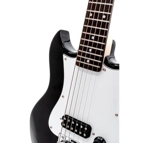 VOX SDC-1 mini BK mini guitar, black, short scale, regular tuning, ideal for women and children with small hands, includes carry bag