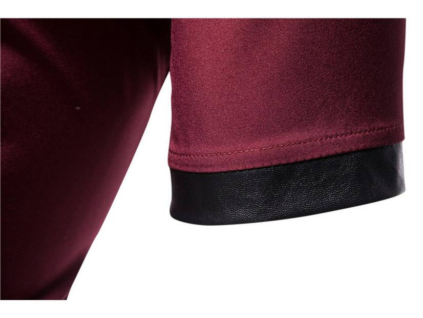 2021 Summer European Men's Patchwork Performance Short Sleeve Shirt