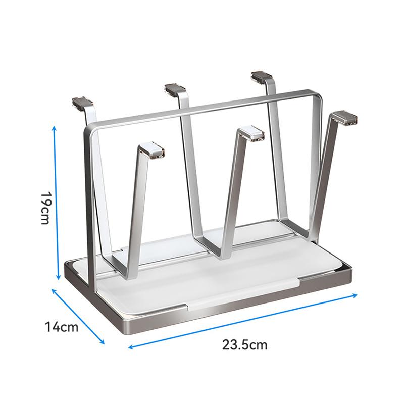 Stainless Steel Cup Holder With Water Tray Durable Anti-slip Glass Cups Stand Holder Household Dust-Proof Portable Cup Holder