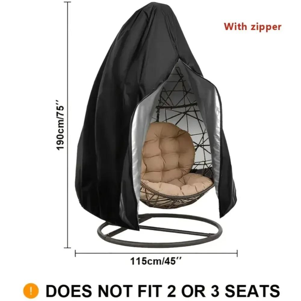 Waterproof Heavy Duty Patio Hanging Egg Chair Cover Single/Double Seat Cocoon Swing Chair Protector Garden Dust Cover
