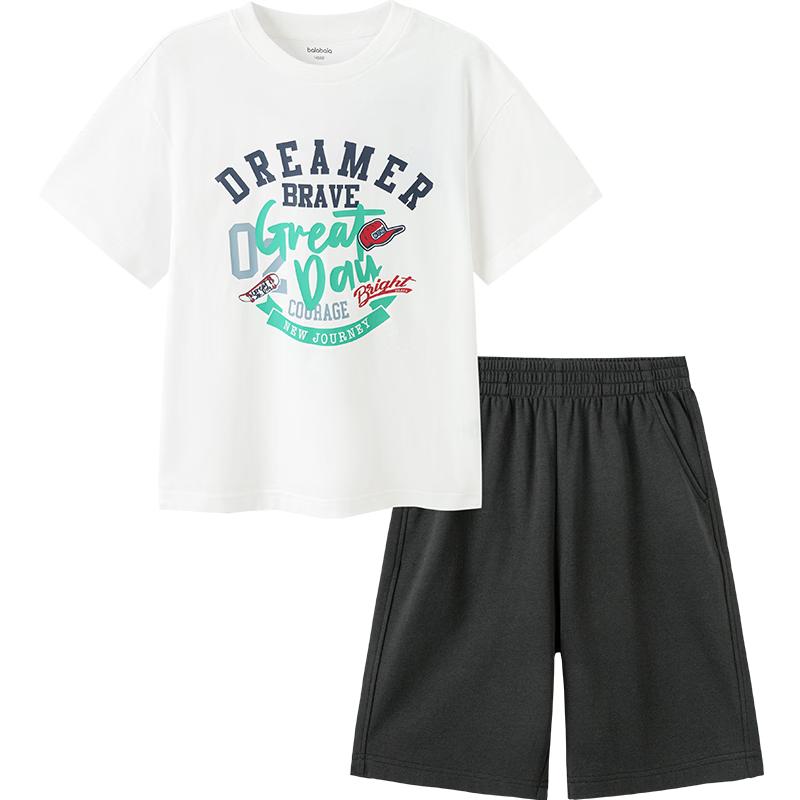 Balabala Boys' Short-sleeved T-shirt & Pants Set