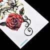 Fake Temporary Tattoo Sticker Red Rose Flower Arm Body Waterproof Women Art