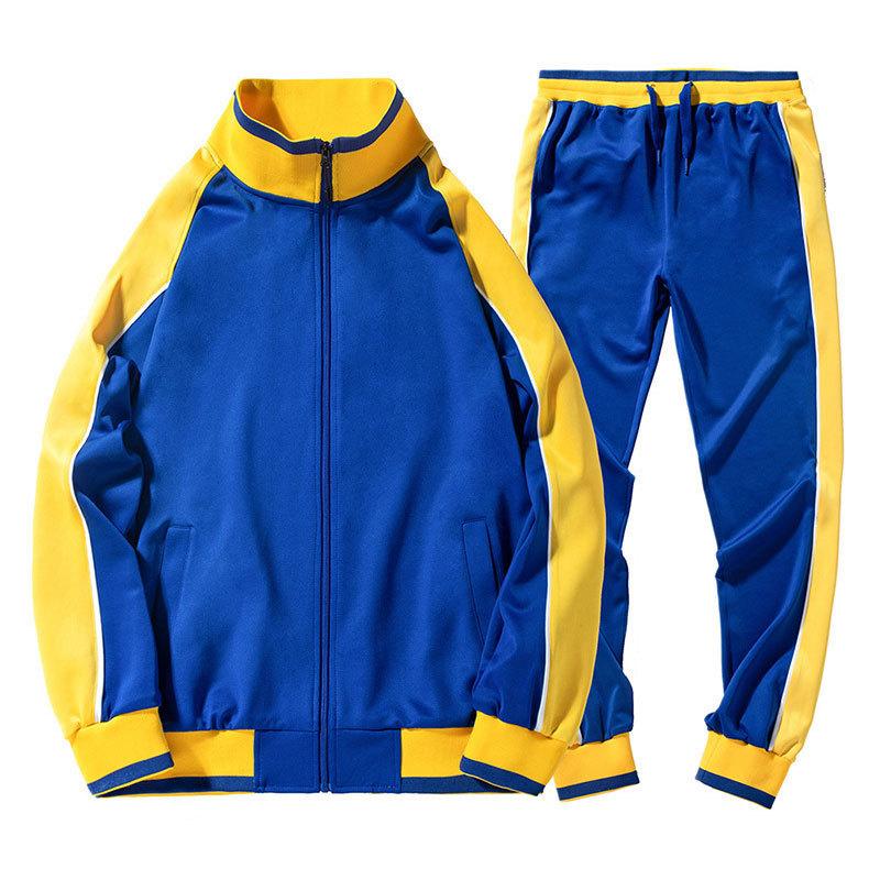 

Men s Autumn and Winter Suit European Men s Casual Suit Large Sports Suit XXL жовтий