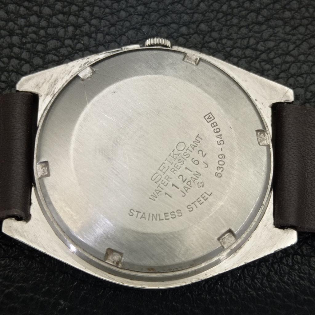 VINTAGE SEIKO 5 AUTOMATIC JAPAN 6309A MENS ORANGE COLOR DIAL WATCH a702737-1 R210-a702737