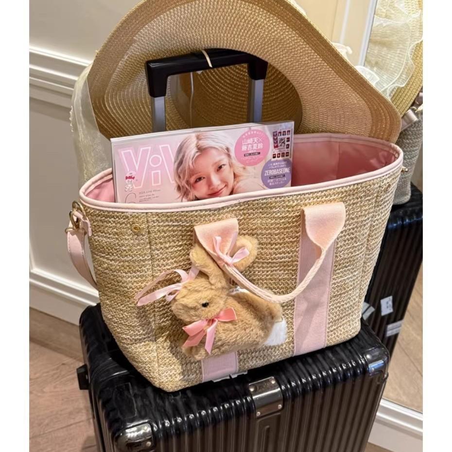 

Sweet girl handbag bag women s summer new beach vacation handwoven bag pastoral shoulder messenger bag