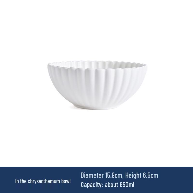 WA Pure White Ceramic Dora Bowl