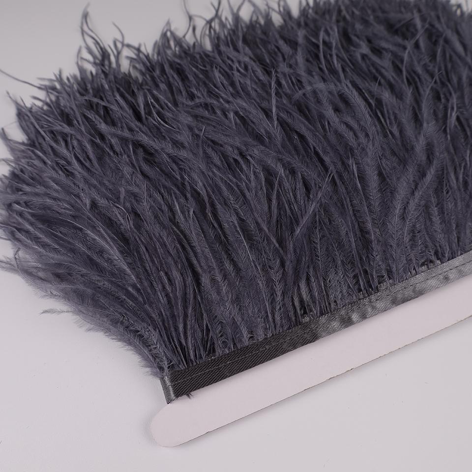 Ostrich Feathers Trim 13-18 CM Plumes on Ribbon Selvage For DIY Wedding Sewing in Dress Decoration Crafts Accessories Wholesale