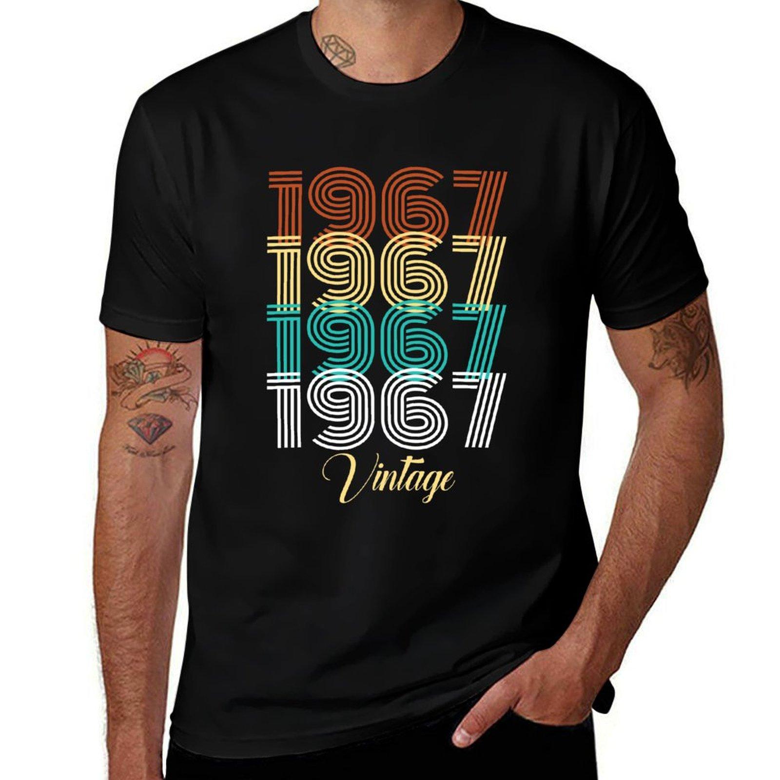 

Retro 1967 vintage birthday year of birth birthday gift T-Shirt tees tops oversize t-shirts man Men s t-shirts 4XL