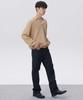 PLAC Waffle Long Sleeve Collared Knit Beige