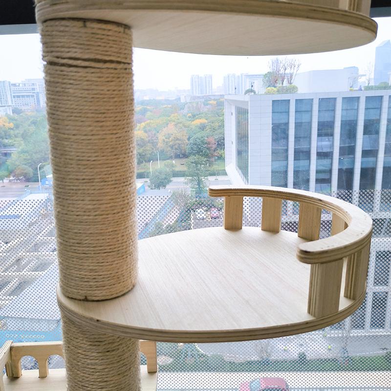 Cats Climbing Frame Wooden Sisal Cats Climbing Frame Scratching Design Indoor Wall Play Towers Trees Tree House