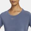Nike Dri-Fit Solid Color Round Neck Casual Short Sleeve T-Shirt Women Tops Ombre-Blue DD0619-491