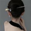 Chinese Punk Ruby Pendant Sword Hairpin Fashion Simple Modern Headdress Back Of The Head Pan Hair Ornament Fashion Retro New