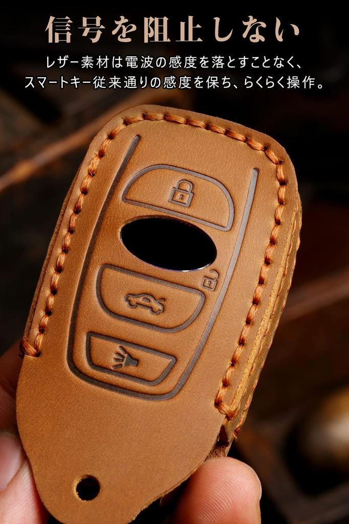 [LETINGFAR] Subaru Key Case, Genuine Leather, Subaru Smart Key Case, Key Holder, Subaru Key