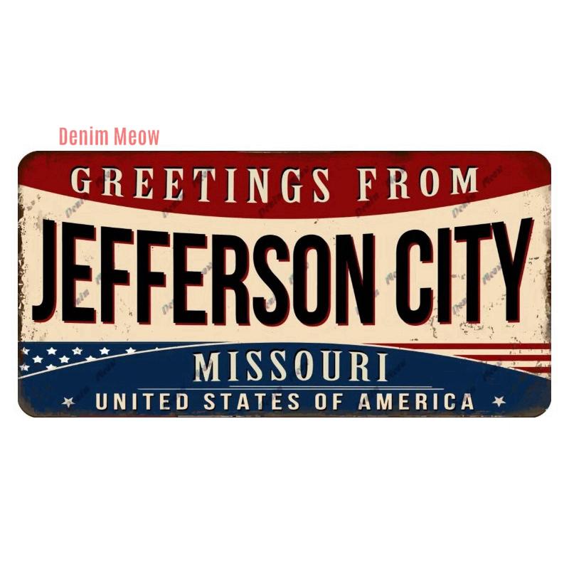 Vintage USA Metal Plates, Retro California 15x30cm Plaque, Florida Metal Tin Sign Poster, Bar, Garage, Gifts, Room Decor WY289