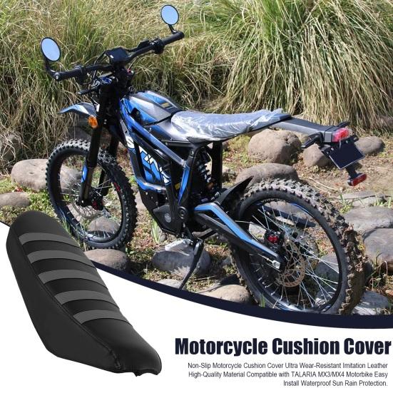 Non-Slip Motorcycle Cushion Cover Wear-Resistant Imitation Leather Motorcycle Seat Protector Compatible Fit for TALARIA MX3/MX4 Motorbike Accessories